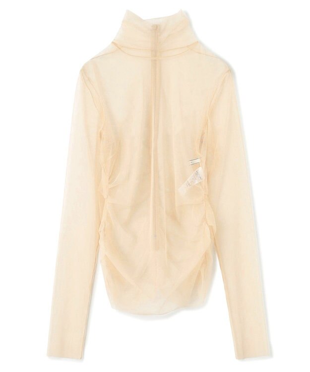 BEIGE， 【洗える・Precious 7月号掲載】TAMARIX / ストレッチチュールハイネックブラウス Beige