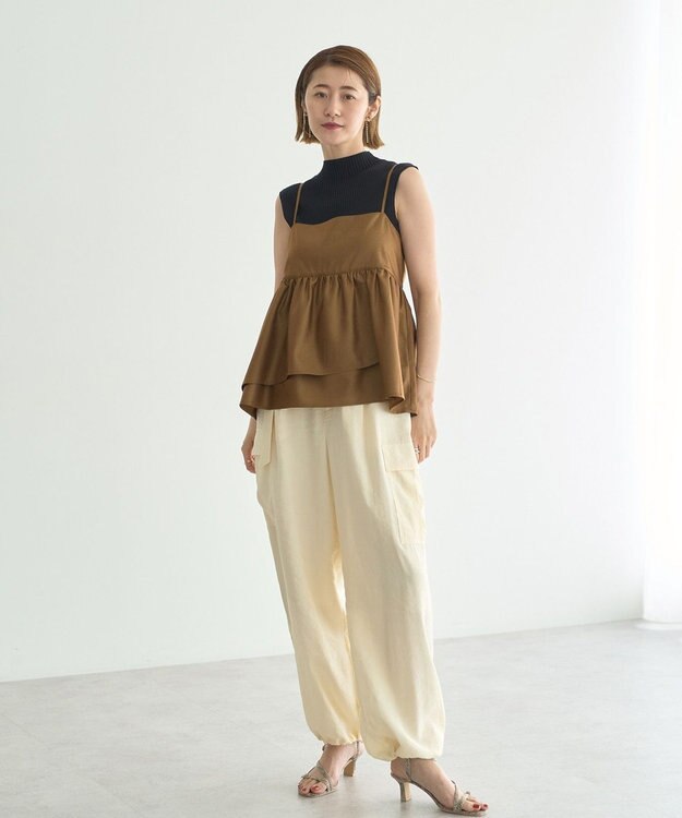 YECCA VECCA ベルテッドカーゴパンツ Ivory