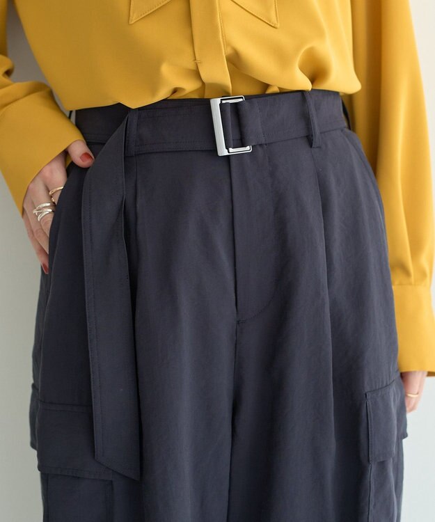 YECCA VECCA ベルテッドカーゴパンツ Navy