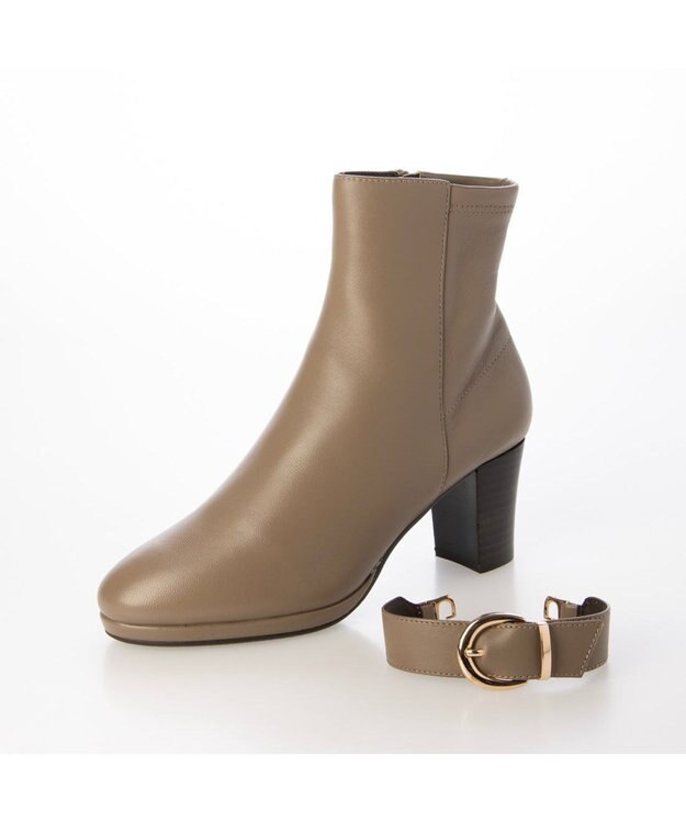 Riz raffinee <Riz raffinee>【2WAY】ベルト付ストームショートブーツ オーク