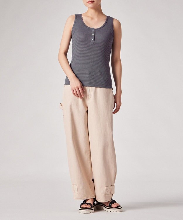 Paul Smith マルチカラーボタン ボーダー タンクトップ ボルドー