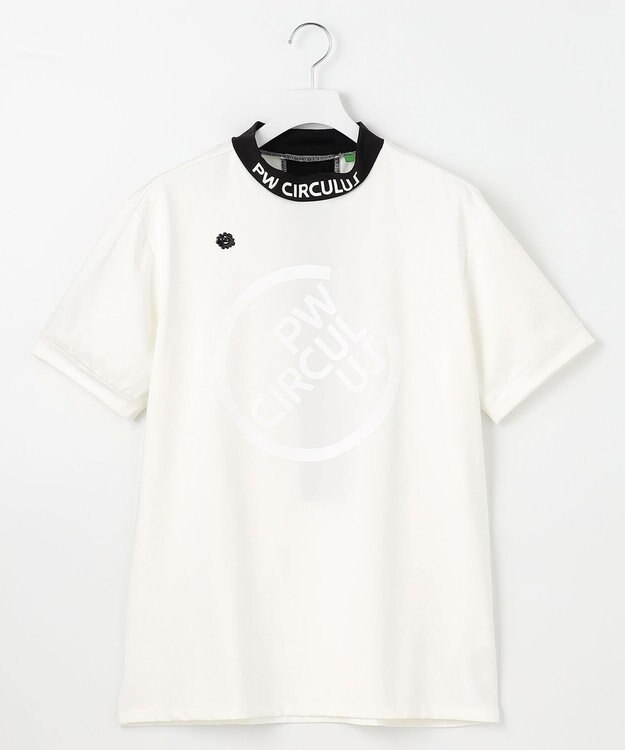 PW CIRCULUS 【UVカット / 吸水速乾 / 伸縮性抜群】【MEN】バックメッシュ切り替えモックT ホワイト系