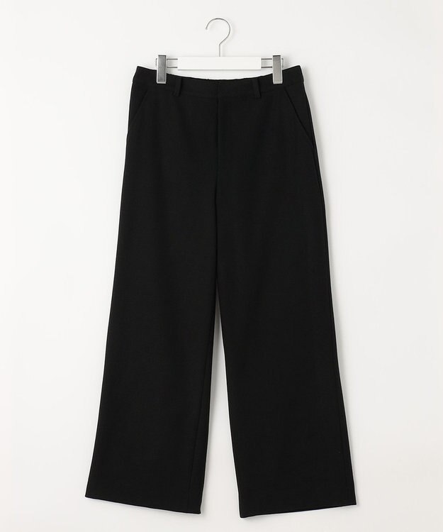 J.PRESS LADIES 【洗える】チェルビック セミワイド パンツ ブラック系