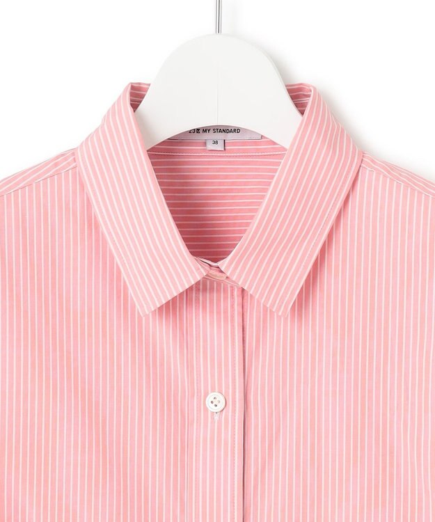 23区 L 【Oggi4月号掲載/洗える】CANCLINI ベーシック シャツ ピンクストライプ