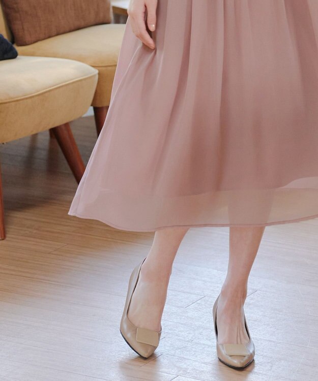 Tiaclasse 【洗える】シフォンワンピース ピンク