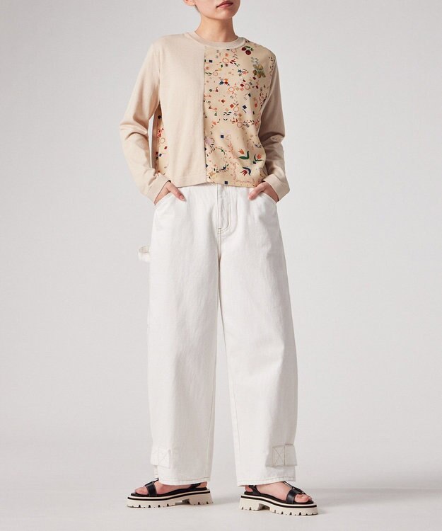 Paul Smith Keepsake プリントコンビ ニット ライトベージュ