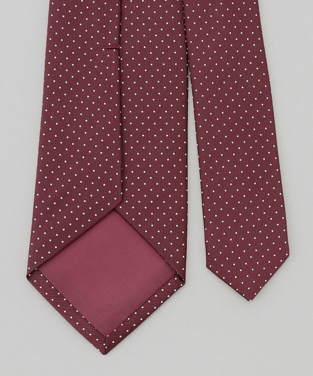 GOTAIRIKU 定番【日本製】シルク ネクタイ_ピンドット ワイン系8
