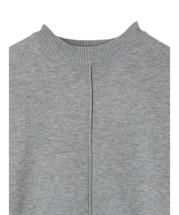 Green Parks もちやわ　ニットチュニック Gray Mixture