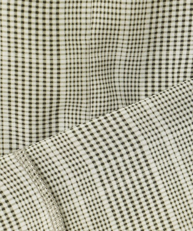 ANY 【洗濯機可能】プリントブラウス モカ系チェック