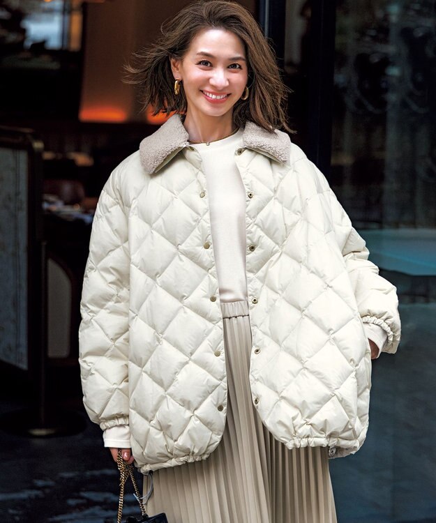 TAION×UNFILO】 ボア襟 リバーシブルダウン / UNFILO