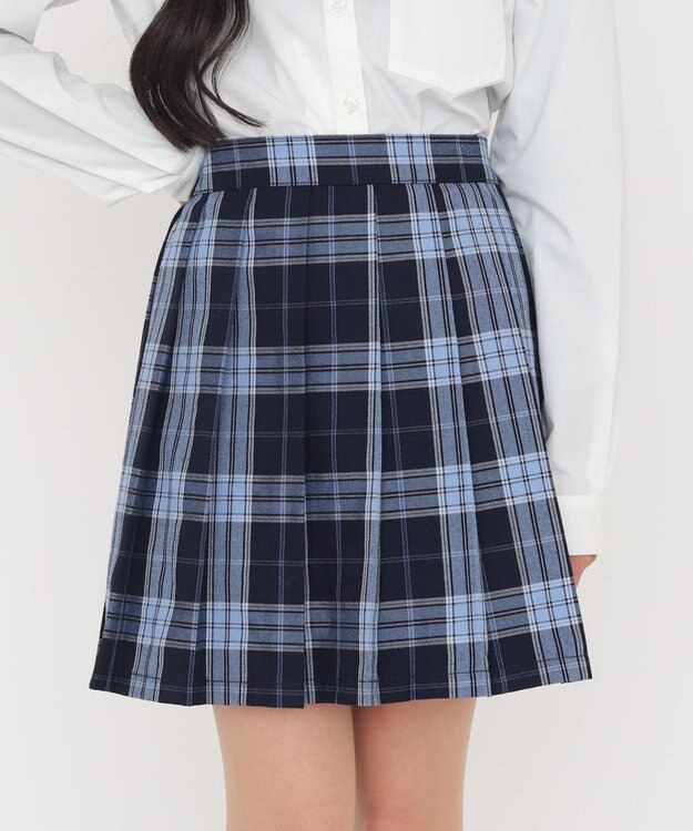 WEGO 【SCHOOLITEM/SMLサイズ展開】スクールプリーツスカート ブルーチェック1