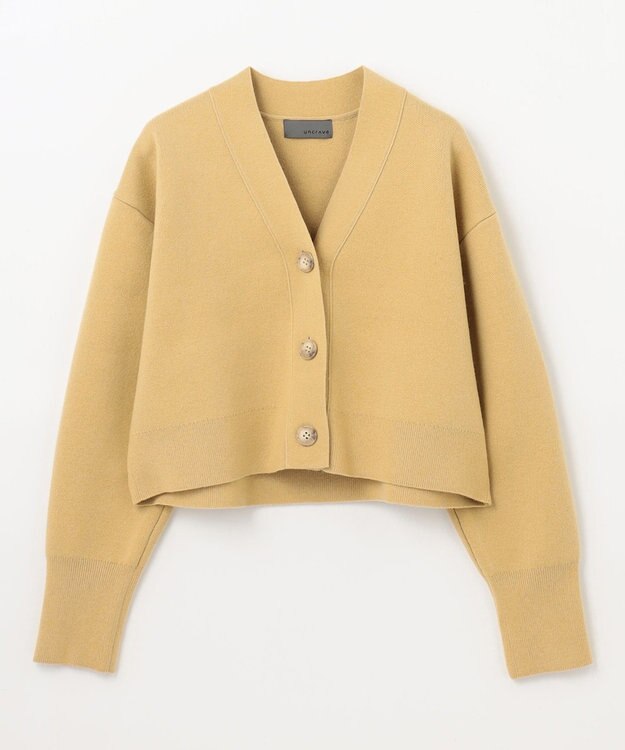 uncrave 【選べるレングス】ウールナイロン ジャガード ニット カーディガン（uncrave STANDARD） イエロー