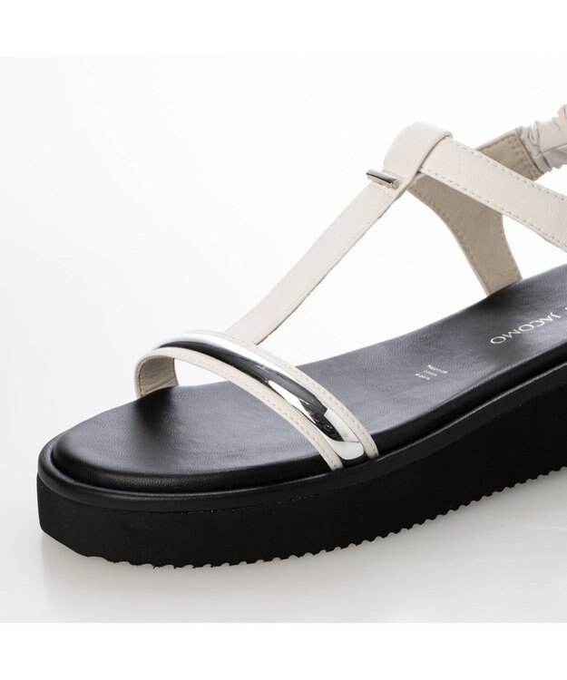 MODE ET JACOMO <MODE ET JACOMO>柔らか厚底ストラップサンダル ホワイト