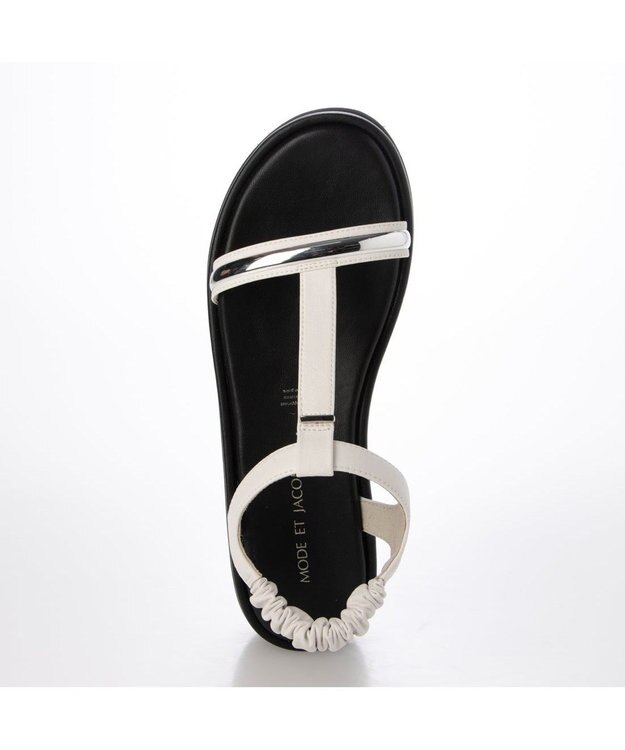 MODE ET JACOMO <MODE ET JACOMO>柔らか厚底ストラップサンダル ホワイト