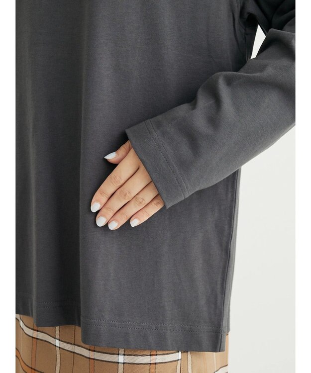 Green Parks オーバーサイズロゴチュニック Charcoal Gray