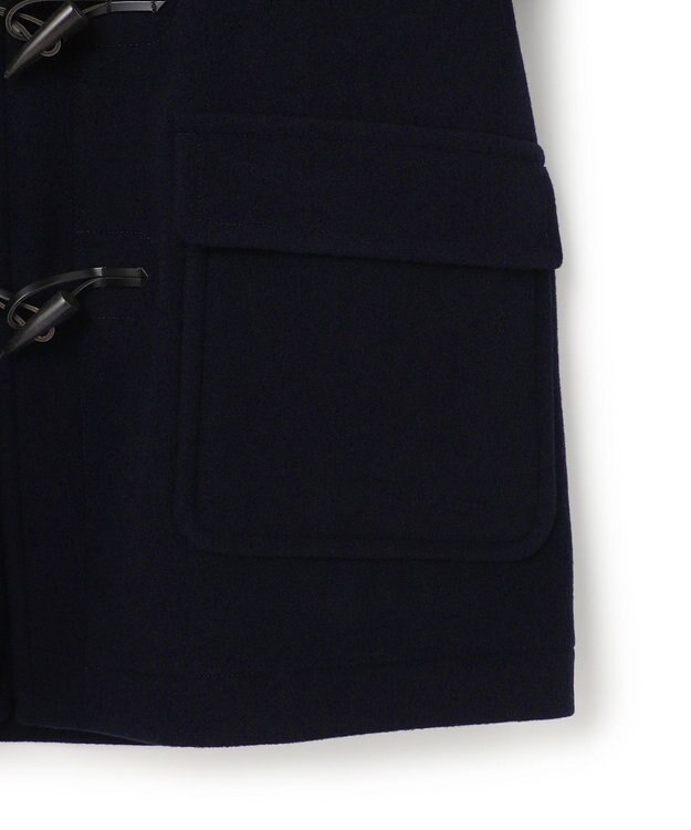 J.PRESS MEN 【J.PRESS ORIGINALS】【UNISEX】Wool Light Melton Short Duffle Coat / Baggy-Fit ネイビー系