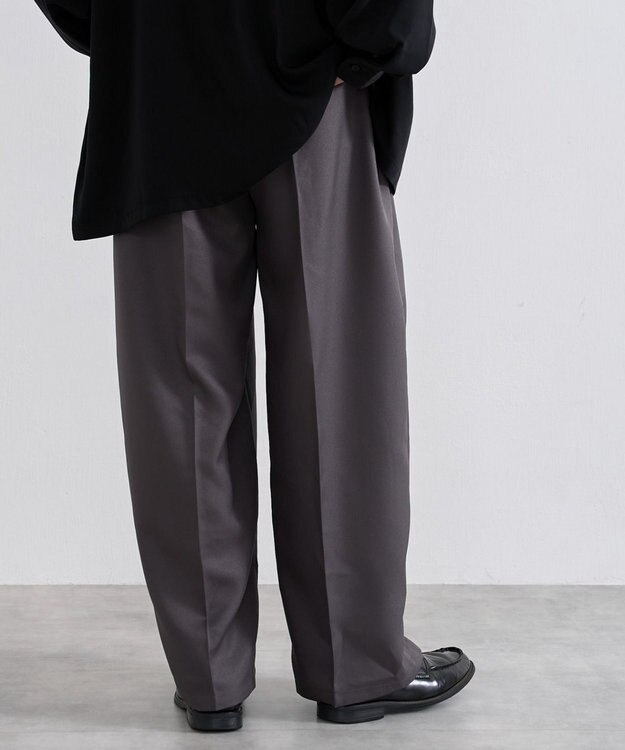 WEGO ワイドストレートスラックス グレー