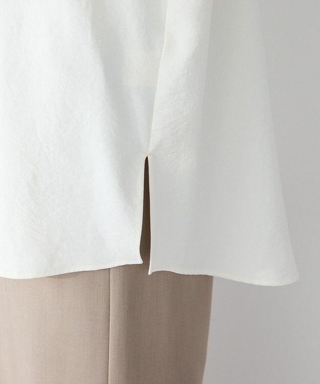 CRAFT STANDARD BOUTIQUE ＜セレモニー＞着脱可能/2WAYフリルカラーブラウス Off White