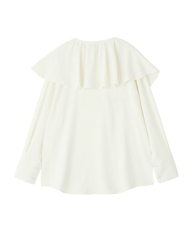 CRAFT STANDARD BOUTIQUE ＜セレモニー＞着脱可能/2WAYフリルカラーブラウス Off White