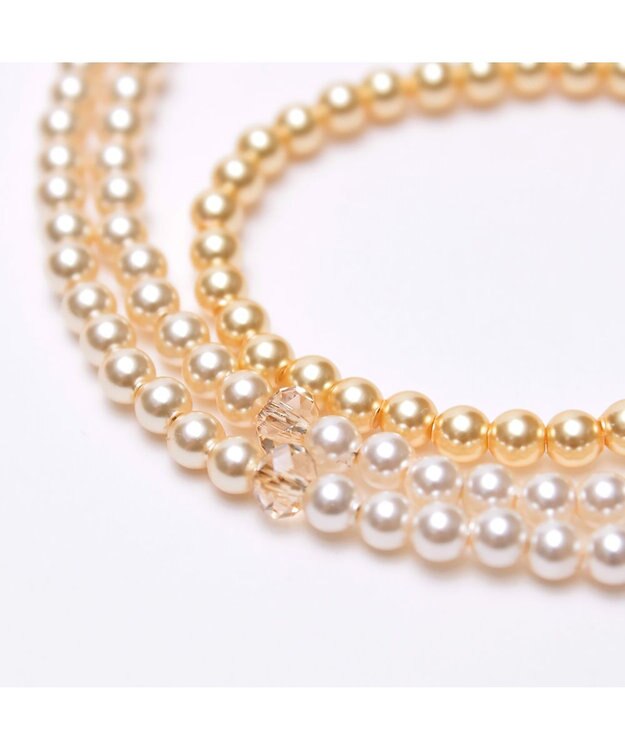 A.D.M.J. 【ネックレスとしても】スワロフスキー(R)・クリスタルパール/グラスコード PEARL