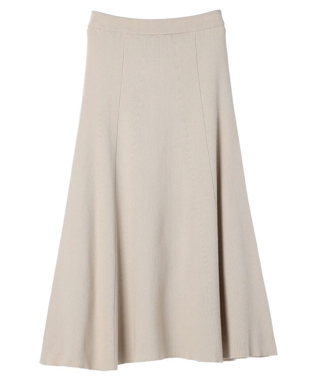 AMERICAN HOLIC リブフレアロングスカート Light Beige