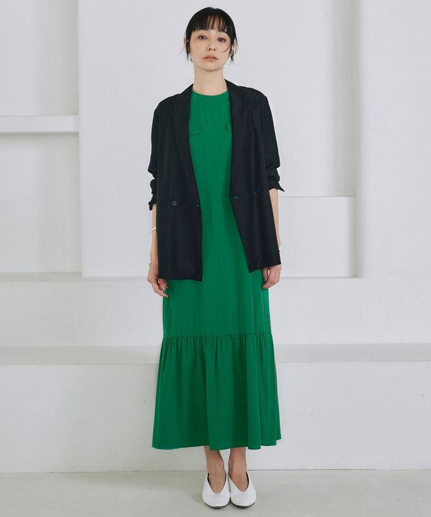 ICB 【接触冷感・速乾・洗える】 リヨセルシアー ジャケット ブラックストライプ系