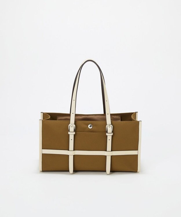 TOPKAPI 【Breath TOPKAPI】FRAME フレーム レザーベルト ワイド ミニ トートバッグ キャメル