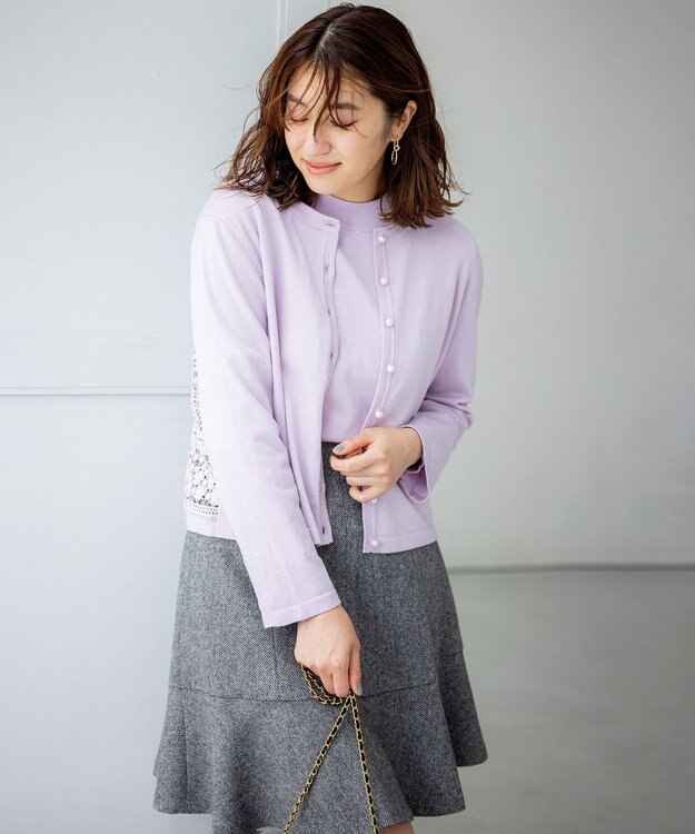 組曲 L 【WEB限定・2SET】バックレースツインセット ライラック系