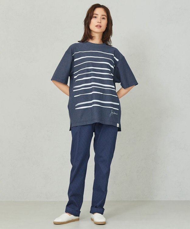 JOSEPH ABBOUD MOUNTAIN 【SPACE／UNISEX】ダイヤジャガードストレッチ パンツ ネイビー系