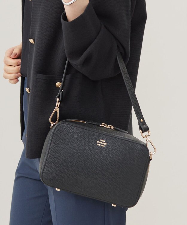 J.PRESS LADIES 【2way】レザー ショルダー バッグ ブラック系