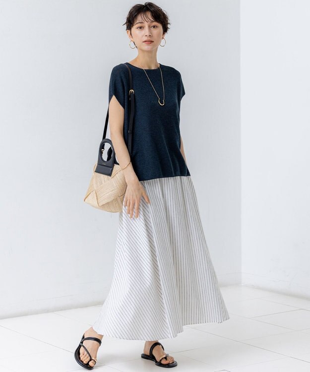 23区 VIOLAｄORO アバカ メッシュ  2WAY バケットバッグ ブラック系