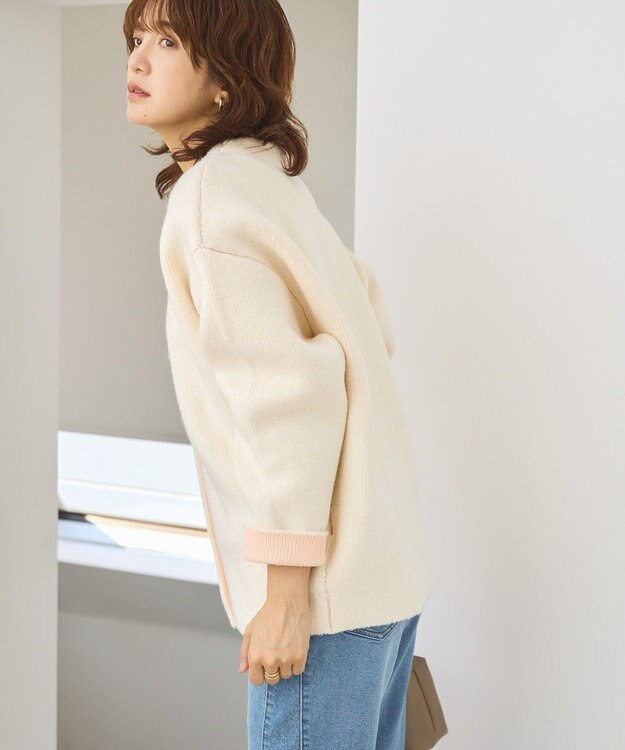 AMERICAN HOLIC ＶネックＷフェイスニットカーディガン Beige