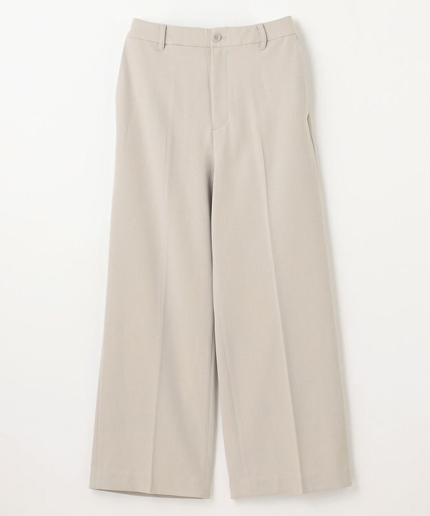 ANY L 【洗濯機可/ストレッチ/ウエストゴム/裏起毛】マルチファンクションストレッチワイドパンツ サンドベージュ