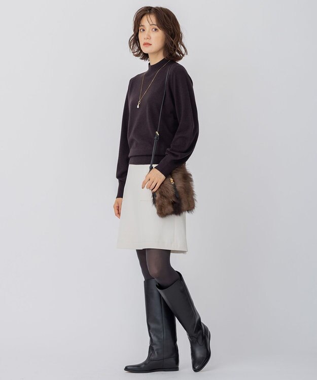 23区 【CLASSY.1月号掲載】VIOLAd'ORO FITCH ファー ショルダー バッグ ダークブラウン系