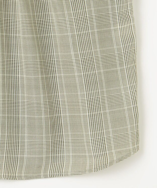 ANY 【洗濯機可能】プリントブラウス モカ系チェック