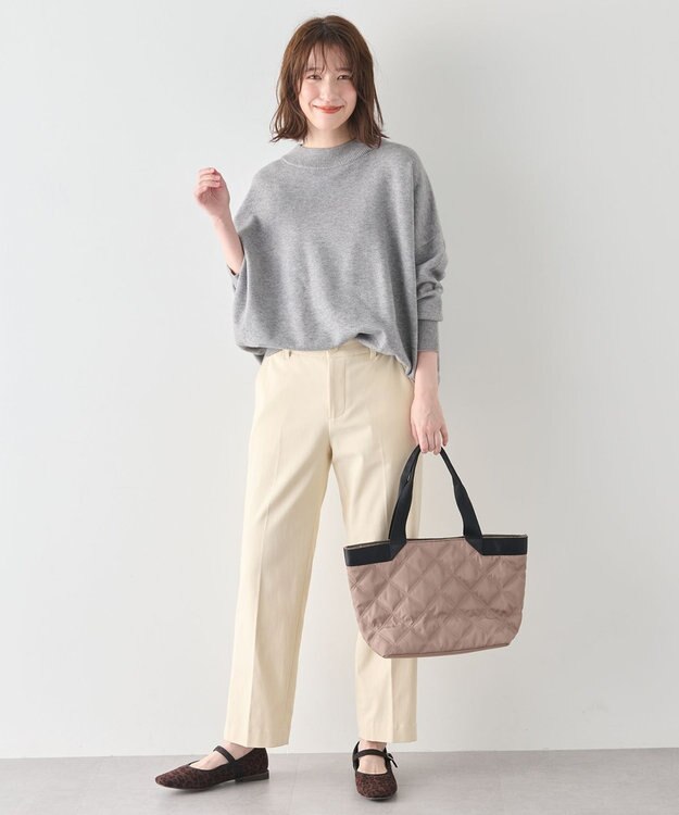 ANY L 【6色展開】ムースタッチボクシーニット グレー