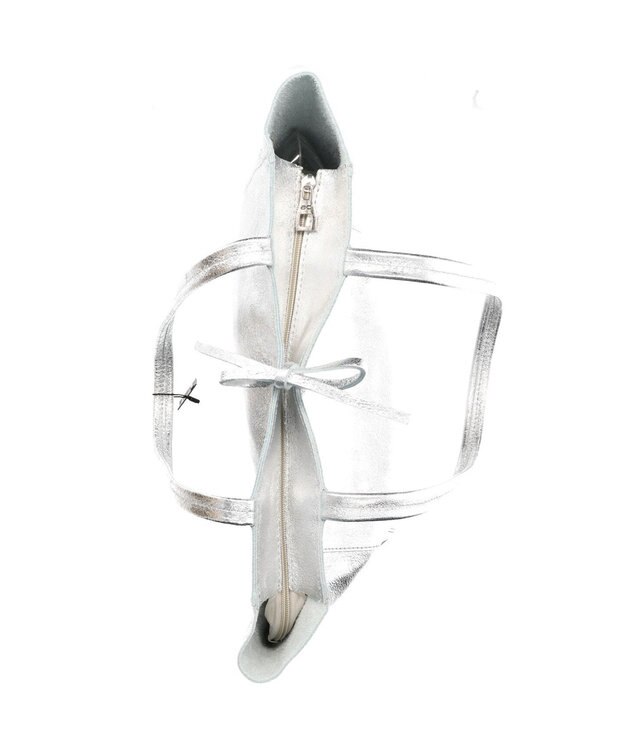 INTER-CHAUSSURES 【ANDREA CARDONE ITALI】メタリックレザートートバッグ シルバー