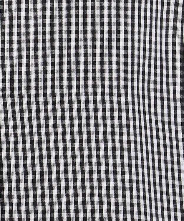 ANY SIS L 【洗える】ピケチェックT ブラウス ブラック系3