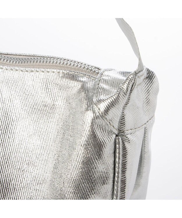 UNBILLION カシュカシュ cachecache / アシンメトリーメタリックショルダーバッグ シルバー