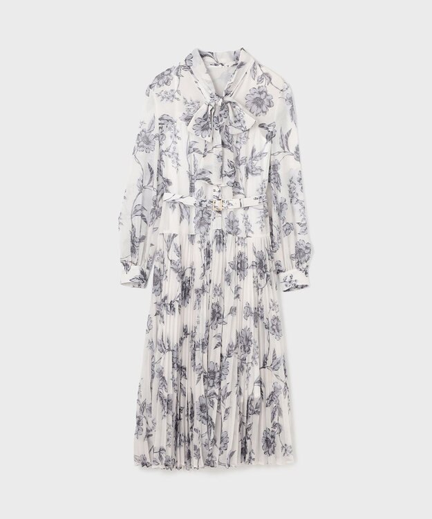 GRACE CONTINENTAL フラワープリントプリーツワンピース キナリ