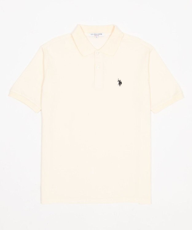 WEGO 【ユニセックス着用ITEM/SMLサイズ展開】U.S. POLO ASSN.別注ポロシャツ ホワイトアイボリー