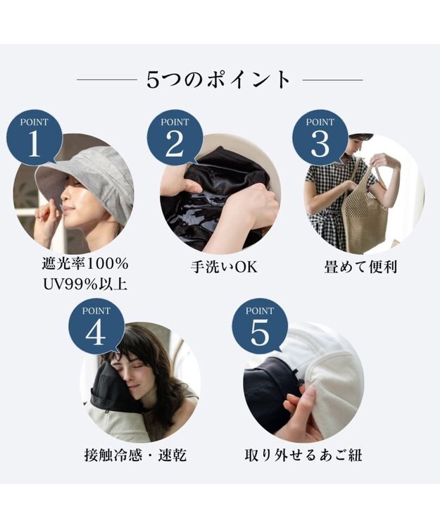 MOONBAT 【UVカット/遮光100%/接触冷感】洗えるスウェットキャスケット 軽量/手洗いOK/サイズ調整可能/ポケッタブル グレー