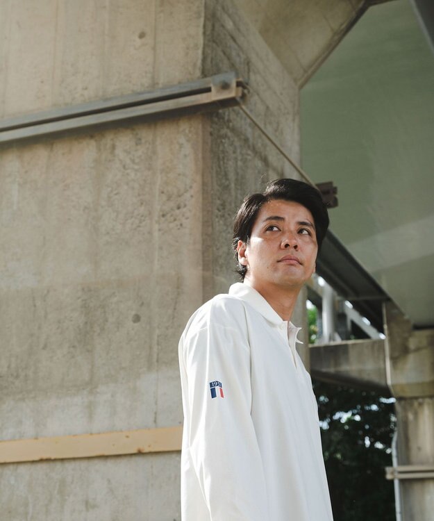 SHARE PARK MENS 【UVケア・吸水速乾・ストレッチ・軽量 】エンブレムポロTシャツ（L・XLサイズ） ホワイト系