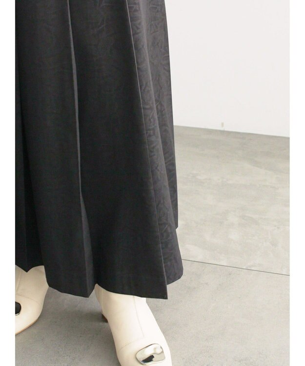 Te chichi チェックアソートロングプリーツスカート ブラック