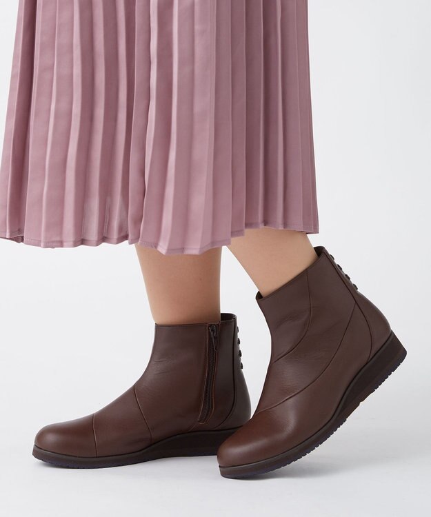 ASICS WALKING ペダラ レディース 2E  GORE-TEX防水 2.5CMヒール ブラウン系