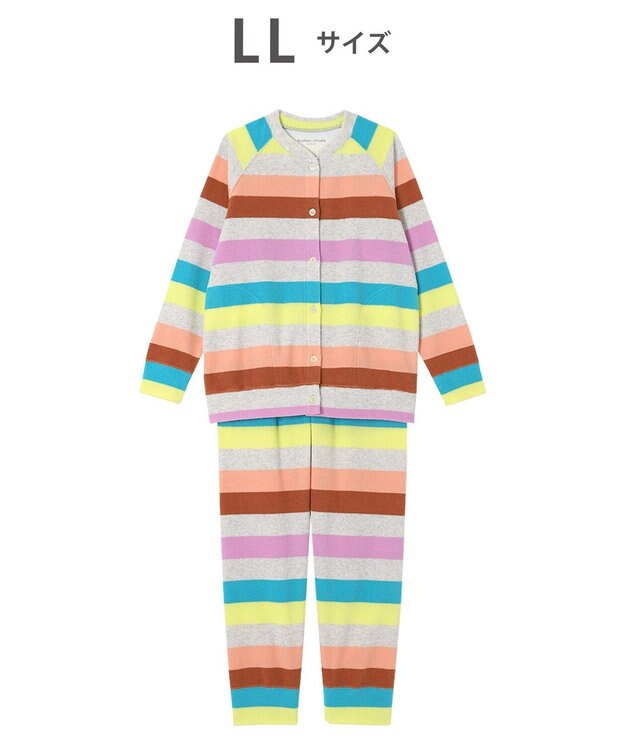 tsumori chisato SLEEP ツモリチサト パジャマ 長袖 長ズボン ルームウェア 綿混(本体) パイル素材 あたたかい 上下セット tsumori chisato SLEEP UDW447 /ワコール グレー