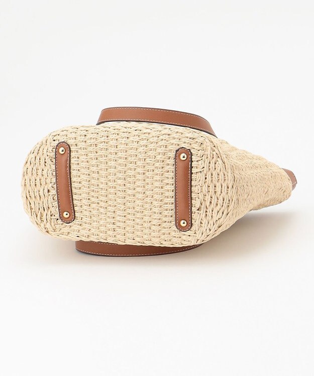 LA BAGAGERIE 【maison vert】 【ペーパー素材・多収納】ダブルハンドルかごバッグ キャメル