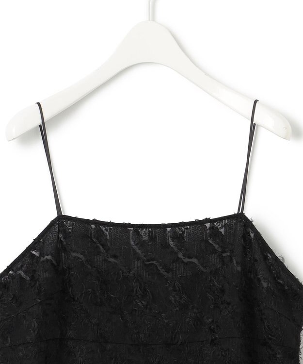 ICB 【WEB限定】 ハンドトゥースジャガード キャミブラウス ブラック系