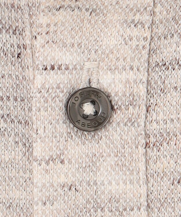 JOSEPH ABBOUD 【リネン素材/吸水速乾/日本素材】リネンハニカム ダディ ポロシャツ ベージュ×ストライプ