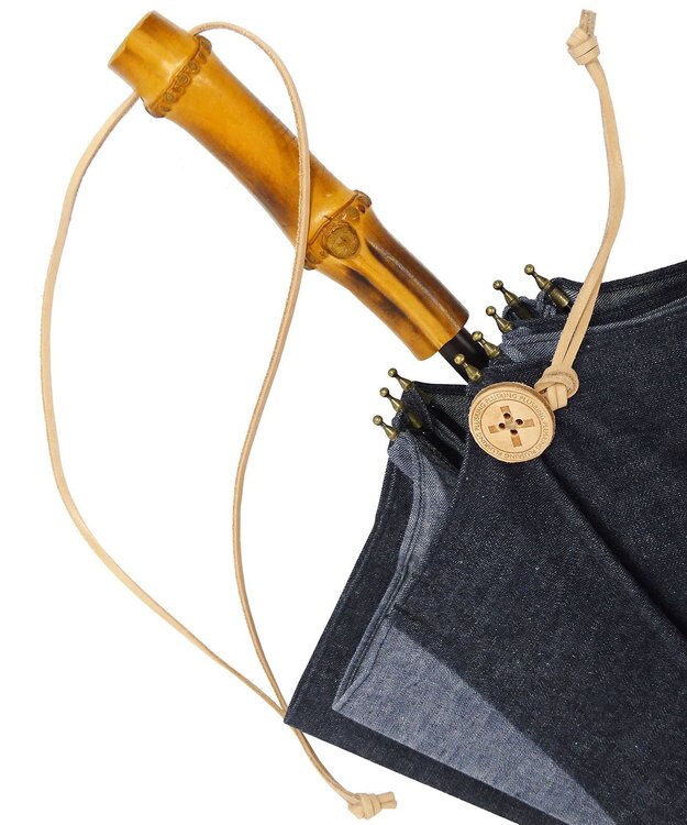 +RING 【限定/日本製】プラスリング 岡山デニム 晴雨兼用ショート長傘 47cm SR406-2 紺